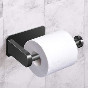 Porte-rouleau de papier toilette auto-adhésif en acier inoxydable, sans perçage, pour cuisine et salle de bain, accessoire mural - Product Image 2