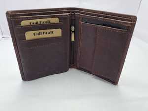 Vintage Genuine Leather Zipper Wallet with Eagle Silk Screen Printing <b>Card</b> Holder - Product Image 2