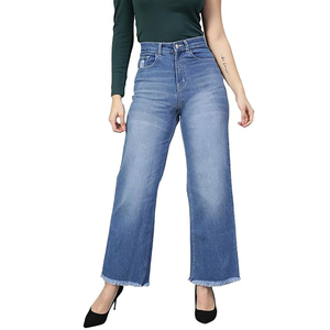 Pantalon en jean décontracté élégant pour femme – Jean en coton confortable et ample de haute qualité pour femme – Nouveau jean taille haute oversize - Product Image 1