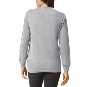 Camiseta de Manga Larga para Mujer, Cuello Redondo, Tejido de Punto, Corte Regular, Informal, para Todas las Temporadas, 100% Algodón, Transpirable - Product Image 2