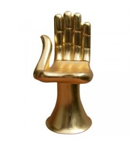 Taburete de Aluminio Ornamentado de Alta Calidad, Muebles de Primera Calidad, Asiento Metálico con Acabado Dorado, Taburetes Otomanos de Latón - Product Image 6