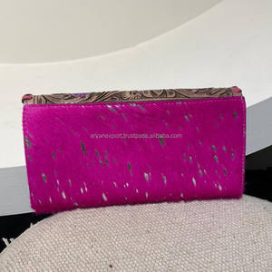 Cartera de cuero con herramientas manuales occidentales, monedero metálico de cuero genuino, tarjetero occidental de alta calidad Premium, Cartera de lujo - Product Image 4