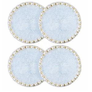 New Arrival Handmade <b>Glass</b> Beads Coaster Set of 4 <b>Round</b> 10cm Coasters for <b>Dining</b> Coffee & Kitchen <b>Table</b> Decoration - Product Image 1