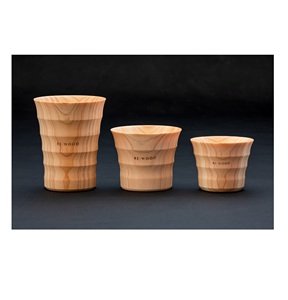 Produit japonais en gros très demandé : Gobelets portables en bois mignons et réutilisables - Product Image 1