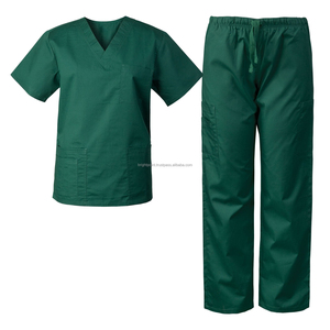 OEM Custom Men's Summer Hospital <b>Scrubs</b> Comfortable Spandex Nursing Medical Dental Woven Fabric Silk Screen Printed <b>Scrub</b> <b>Sets</b> - Product Image 2