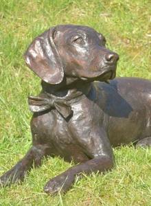Sculpture de chien taureau grandeur nature Posture de chien Bronze jardin Labrador Sculpture métal artisanat coulée Statue de chien décor extérieur - Product Image 3