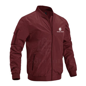 Latest Design Winter Men's Bomber <b>Jacket</b> with Stand Collar and Front Logo Waterproof Nylon/Polyester Wholesale - Product Image 1