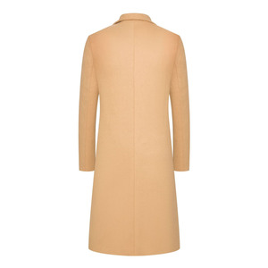 <b>Black</b> Solid Wool Blend Long <b>Coat</b> <b>Women</b> Notched Collar Single Breasted <b>Winter</b> Overcoat - Product Image 4