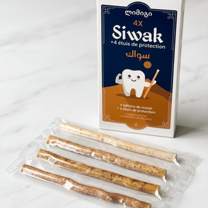High Quality Herbal Miswak Sticks Natural Teeth <b>Cleaner</b> Meswak Pack of Four with <b>Plastic</b> Case for Oral Hygiene Care - Product Image 6