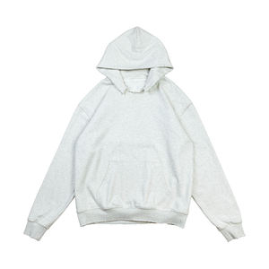 เสื้อฮู้ดดี้โอเวอร์ไซส์ผู้ชาย สีพื้น ย้อมสีแบบ Garment Dyed ผ้าฝ้ายเฟรนช์เทอร์รี่ มีกระเป๋า ดีไซน์สำหรับฤดูใบไม้ร่วง ทรงปกติ - Product Image 4