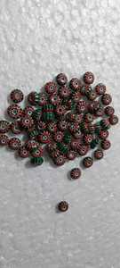 Cuentas de vidrio artesanales de varias capas con diseño de chevron, cuentas africanas Trade Star Rosetta, dijes de vidrio de estilo antiguo para la fabricación de joyas al por mayor - Product Image 4