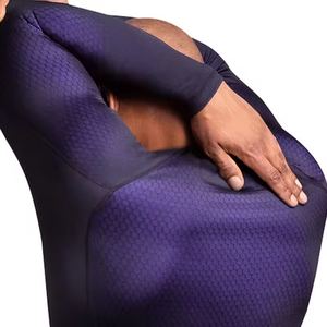 Rashguard à manches longues pour homme, style col roulé, pour MMA, BJJ, arts martiaux, entraînement sportif, personnalisable avec logo. - Product Image 3