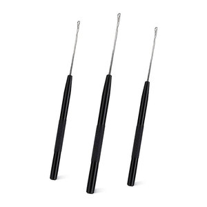 Professional Stainless Steel Handle Dreadlock <b>Crochet</b> Hair Extension <b>Hooks</b> Hair Weave <b>Hook</b> Knitting Needle Wig Weaving Tools - Product Image 2