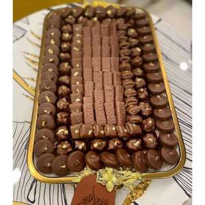 Plateau à chocolat en métal au design tendance pour le Ramadan, forme ronde, plateau décoratif pour chocolat, nouveau plateau à chocolat très vendu - Product Image 5