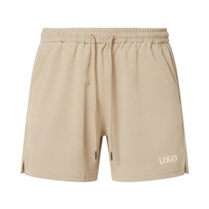 Men's <b>Quick</b> <b>Dry</b> Drawstring <b>Shorts</b> With Pockets And Logo On Lower Hem Spandex Polyester Breathable Sports Wear <b>Shorts</b> - Product Image 2