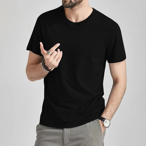 Men Custom Made 100% Cotton Slim Fit Short Sleeve T-<b>Shirt</b> for Wholesale Private Label Bulk Plain Solid Eco-Friendly Premium - Product Image 2