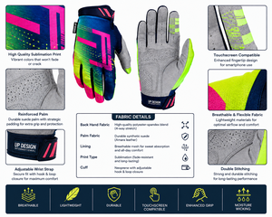 Gants de motocross personnalisés à doigts complets, gants de cyclisme VTT BMX, gants de course moto respirants antidérapants, usine OEM ODM - Product Image 5