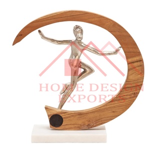 Metal Gymnast Women Figurine <b>Sculpture</b> for Living Room / High Quality Human Figure Statue for Home Decor / New Abstract Object - Product Image 3