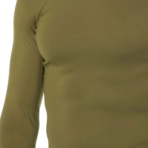 Rashguard pour homme vert olive à manches longues, séchage rapide, mélange polyester/coton, haute qualité, respirant, léger, confortable, personnalisable - Product Image 5