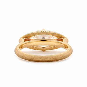 Anillo Ajustable de Plata de Ley 925 Chapado en Oro con Diamante Cultivado en Laboratorio, Joyería Fina Elegante, Regalo Clásico para Mujer - Product Image 2