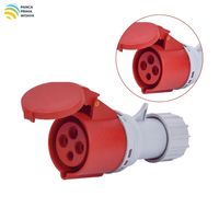 Connecteur électrique industriel de haute qualité 16A 3P+E 380-415V 6h IP44 Prise de courant LX-214N