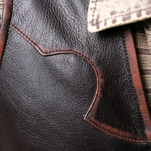 Gilet en cuir pour homme style western, personnalisé, pour motard, doublure à carreaux vintage, boutons sur le devant, vêtement d'extérieur décontracté pour la conduite - Product Image 4