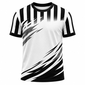 Camiseta de Fútbol Personalizada al por Mayor para Hombre, Sublimada, con Rayas, de Secado Rápido, Transpirable, de Manga Corta, para Equipos Deportivos - Product Image 1