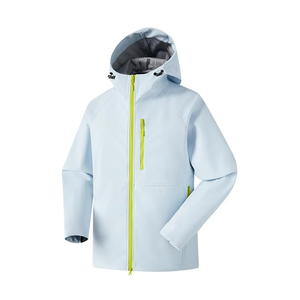 Custom Coated SoftShell Windbreaker Solid Outdoor <b>Jacket</b> <b>Zipper</b> Windproof Breathable Waterproof Recyclable Plus Size Men's - Product Image 6