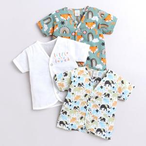 Camiseta de Algodón para Bebé con Estampado de Elefante, Diseño Animal, Suave y Cómoda, Manga Corta - Product Image 1