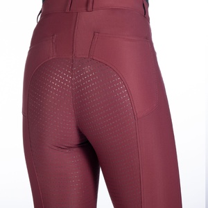 High Quality 4-way Stretch Horse Riding Breeches <b>Leggings</b> Tights <b>Equestrian</b> Wear Pants on Technical Fabric with Soft Feel - Product Image 4