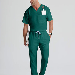 Mens Scrub Tops With Custom Logo Hospital Staff Uniform Apparel OEM Pakistan Export Worldwide Supply Markets - Product Image 3