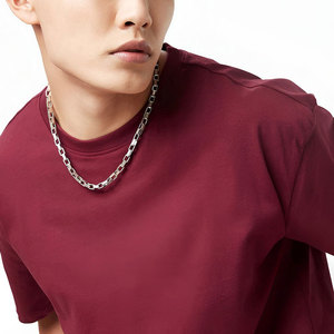 เสื้อยืดแขนสั้นสไตล์เรียบง่ายสำหรับฤดูร้อน ผ้าถักเนื้อนุ่ม ใส่สบาย 100% ผ้าฝ้าย ทรงปกติ ระบายอากาศได้ดี ไม่ยับ น้ำหนัก 220 กรัม รับสั่งทำ - Product Image 3