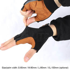Guantes de Ciclismo Profesionales de Medio Dedo, Neopreno/Cuero, Absorción de Humedad, Compatibles con Pantalla Táctil, Máxima Comodidad, Resistentes - Product Image 3