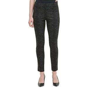 High Waist Printed <b>Leggings</b> Ankle-Length Slim Fit Stretch Knitted Spandex Polyester All Seasons Women's Pants - Product Image 1