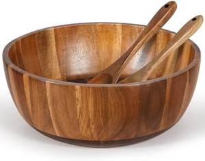 Bol en bois naturel non traité, poli, rond, écologique, vaisselle minimaliste, saladier en bois - Product Image 3