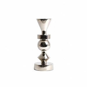 Silver Finish Metal Taper Candle Holder <b>Tall</b> Decorative Candlestick Stand for Wedding Party <b>Table</b> Centerpiece Home Decor - Product Image 6