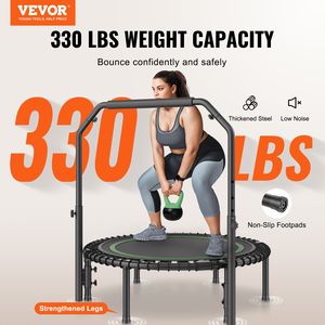 Trampolino Fitness Pieghevole da 40 Pollici, Mini Rebounder Stabile e Silenzioso con 4 Leve, Carico Massimo 330 libbre, Trampolino per Esercizi - Product Image 2