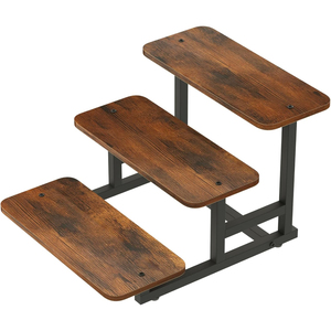 Expositor de esquina de madera de 3 niveles para ferias de artesanía, estante de mesa, expositor de cupcakes y postres de madera y metal en oferta - Product Image 4