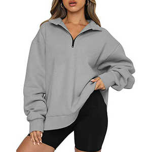 เสื้อฮู้ดซิปผู้หญิง ผ้า Air Layer 300 GSM เนื้อนุ่ม แขนยาว สำหรับเล่นกีฬา พักผ่อน ใส่เที่ยวข้างนอก อุ่นสบาย สไตล์ลำลอง - Product Image 5