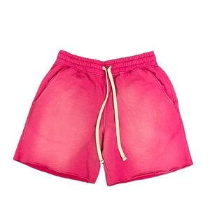 Custom Printed Logo Vintage Distressed Acid Wash <b>Shorts</b> Summer <b>Active</b> Wear Blank Stone Faded Terry Jogging <b>Shorts</b> - Product Image 1