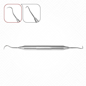 U15 Towner/30 Jacquette Anterior Sickle Scaler, Removedor de Cálculos Dentales de Doble Extremo, Acero Inoxidable Quirúrgico, Mango Hueco - Product Image 2