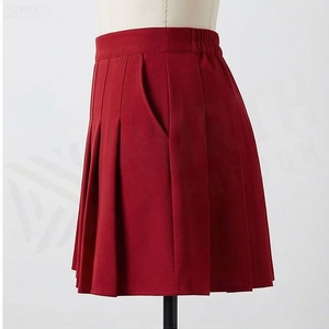 Women Pleated <b>Mini</b> Skirt Solid Color Regular Waistline 100% Polyester All Seasons Casual Style - Product Image 3