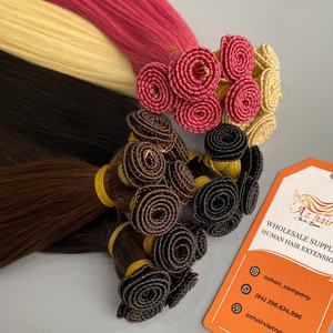 Extensions de cheveux Remy vietnamiens soyeux non traités de haute qualité en gros, tissages simples noués à la main avec services ODM/OEM - Product Image 1