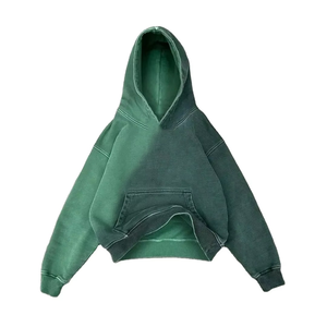 เสื้อฮู้ดดี้โอเวอร์ไซส์สีเข้มฟอกยีนส์สไตล์สตรีทแวร์ลำลองสำหรับผู้หญิง เสื้อสเวตเชิ้ตวินเทจแฟชั่นลำลองนำเข้าจากอเมริกา ขายส่ง - Product Image 2