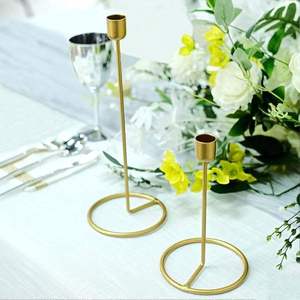 Portavelas de Metal Dorado, Muestra Disponible, Decoración Navideña Transparente con Diseño Europeo, Hecho a Mano, Decoración para Bodas - Product Image 4