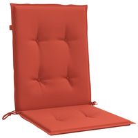 6pcs coussins de chaise à dossier bas rouge mélangé 39.4 "x 19.7" x 1.6 "oreillers de siège en tissu