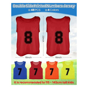 Chalecos Deportivos de Malla de Nailon para Baloncesto, Chalecos de Entrenamiento Numerados, Chalecos Deportivos Transpirables y Ligeros - Product Image 2