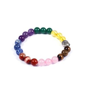 High Quality 7 Chakra Crystal Quartz Buddha Bead Bracelet Romantic Gift Fashion Charm Jewelry for Men Women Energy Meditation - Product Image 6