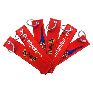 Llavero de Tela con Logotipo Personalizado, Diseño de Llavero con Nombre Bordado, Etiquetas para Llaves - Product Image 4