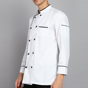 Button Front Design Men <b>Chef</b> Jacket Long Sleeve <b>Chef</b> Coat For Restaurant High Grade Restaurant Men <b>Chef</b> Jackets - Product Image 6